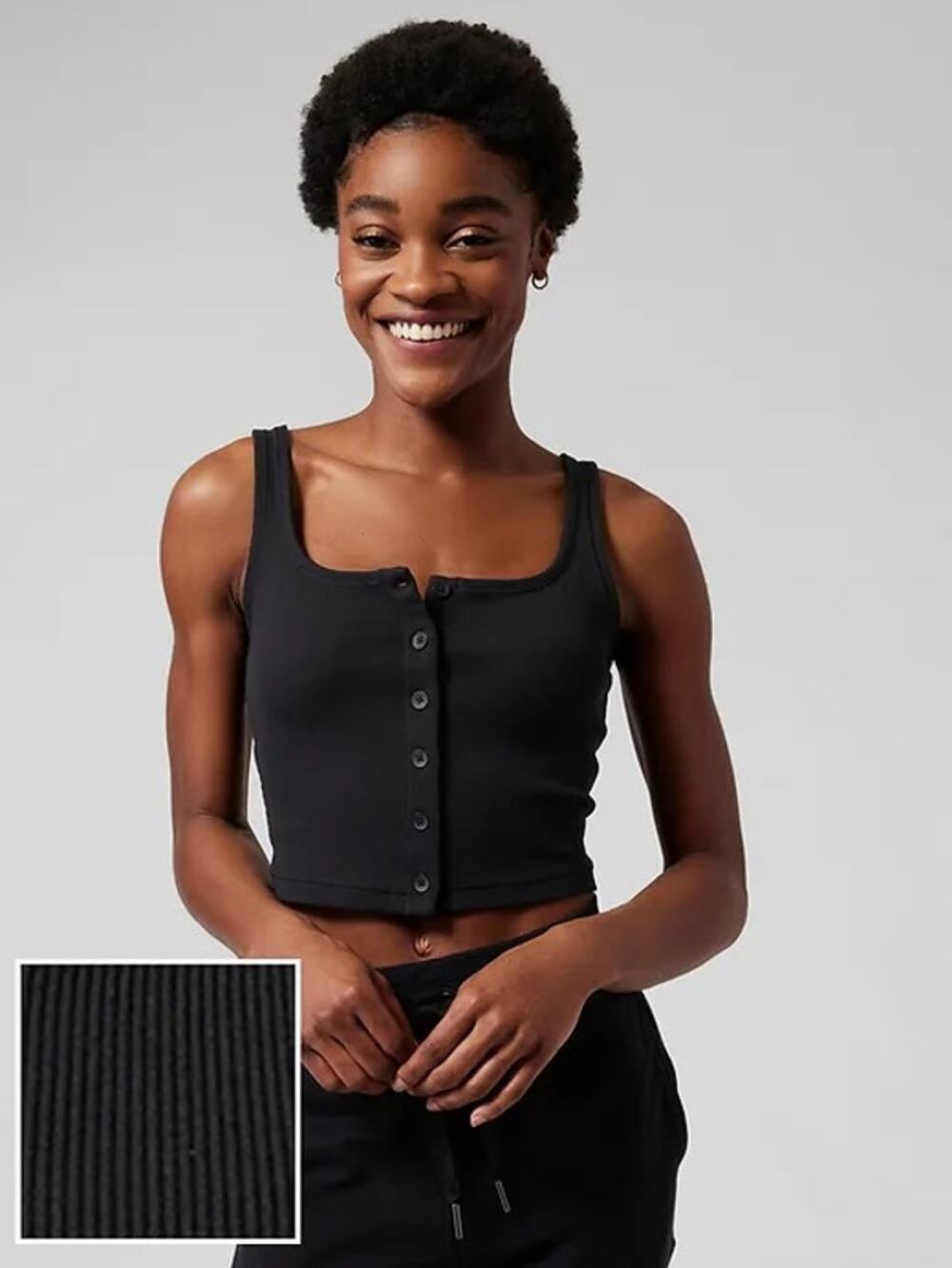 Athleta Black Half Moon Tank
